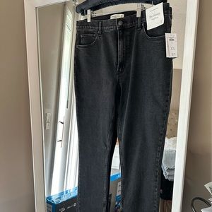 Dark Abercrombie skinny high reason jeans size 30 with slit